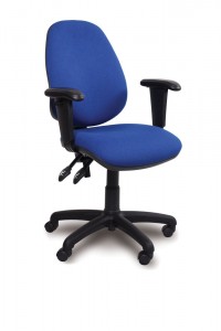 High back adjustable swivel armchair