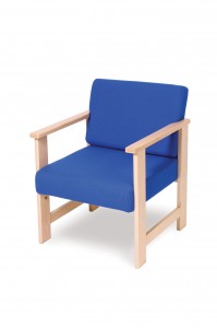 455W wooden lounge armchair